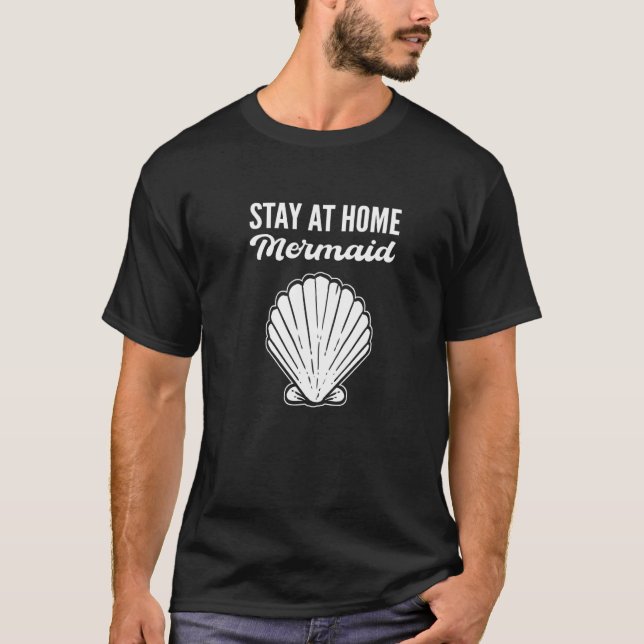 Håll dig kvar på Home Sjöjungfru Introvert T Shirt (Framsida)