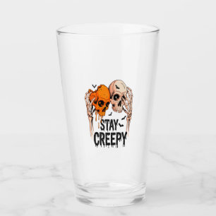 Håll dig läskig PNG, Retro Dödskalle Halloween Glaskopp