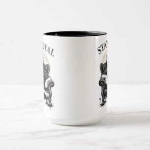 Håll dig lojal Cool Dog Artist Mugg, Minimalistisk Mugg