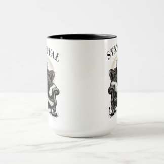 Håll dig lojal Cool Dog Artist Mugg, Minimalistisk Mugg