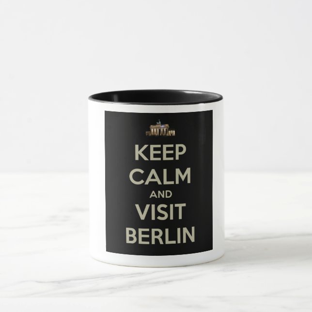 håll dig lugn besök berlin mugg (Center)