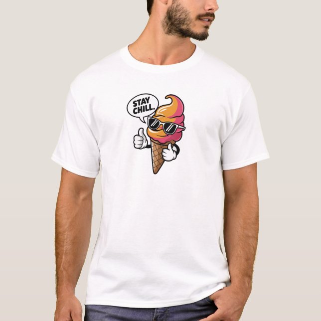 Håll dig lugn Cool Glasskonstruktion T Shirt (Framsida)