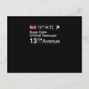 Håll dig lugn, jag är officiellt tonåring, NYC Vykort