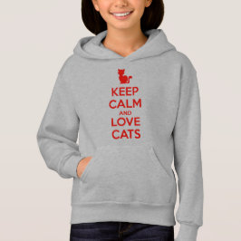 Håll dig lugn och älskar katter t shirt