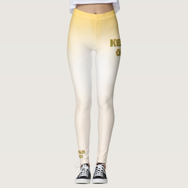 Håll dig lugn och ät leggings (Framsida)