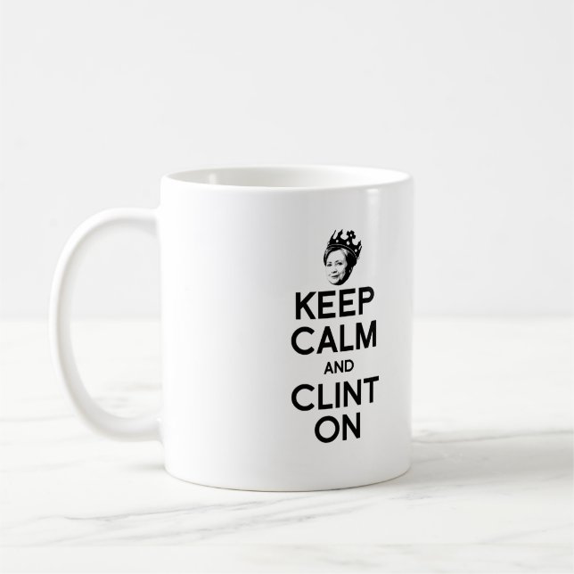 HÅLL DIG LUGN OCH CLINT ON -- KAFFEMUGG (Vänster)
