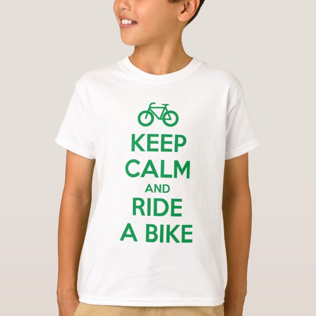 Håll dig lugn och cykla t shirt (Framsida)