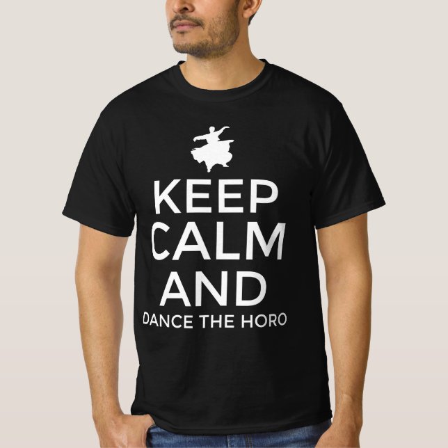 Håll dig lugn och dansa horo t shirt (Framsida)