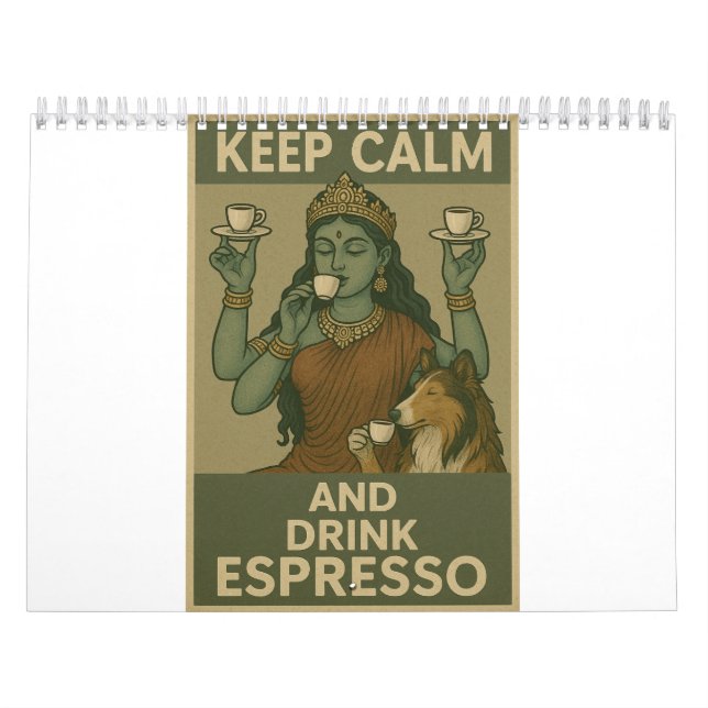 Håll dig lugn och drick Espresso Kalender (Omslag)