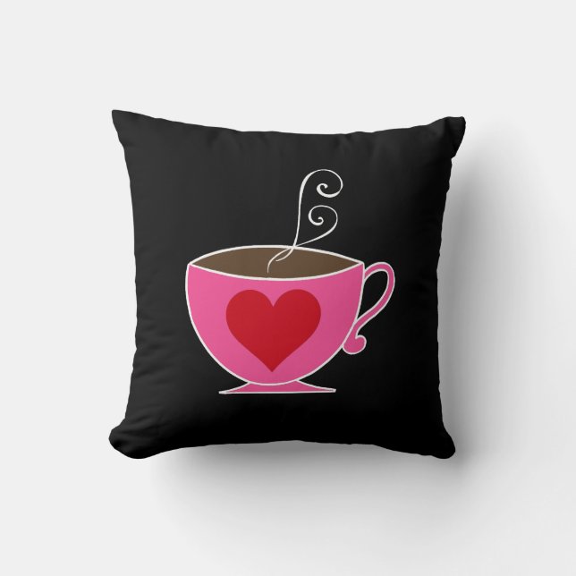 Håll dig lugn och drick kaffe Kastkudde Kudde (Framsida)