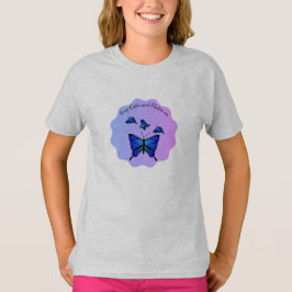 Håll dig lugn och fladdra vidare t shirt