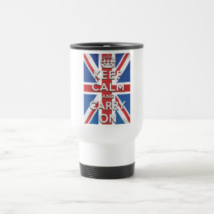Håll dig lugn och fortsätt British Flag Resemugg