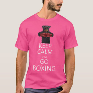 Håll dig lugn och gå boxning Rottweiler hund boxar T Shirt