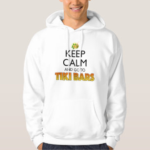 Håll dig lugn och gå till Tiki-barer Hoodie
