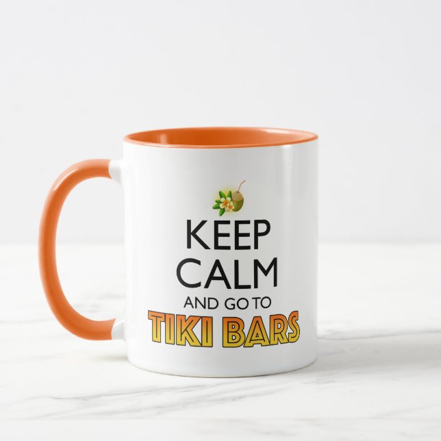 Håll dig lugn och gå till Tiki-barer Mugg (Vänster)