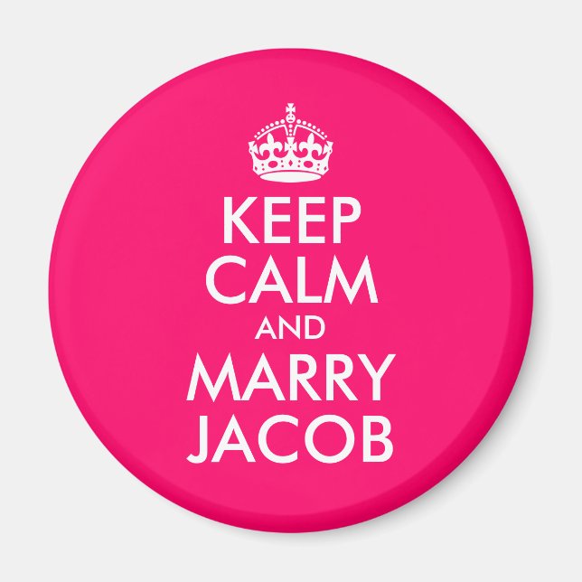 Håll dig lugn och gift dig med Jacob Magnet (Framsidan)