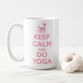 Håll dig lugn och gör yoga kaffemugg