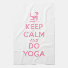 Håll dig lugn och gör yoga kökshandduk
