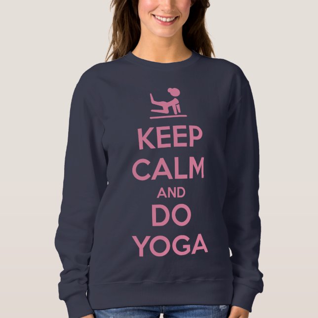Håll dig lugn och gör yoga t shirt (Framsida)