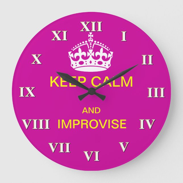 Håll dig lugn och improvisera stor klocka (Framsida)