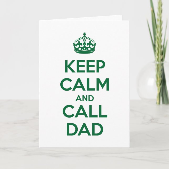 Håll dig lugn och ring pappa kort (Framsida)