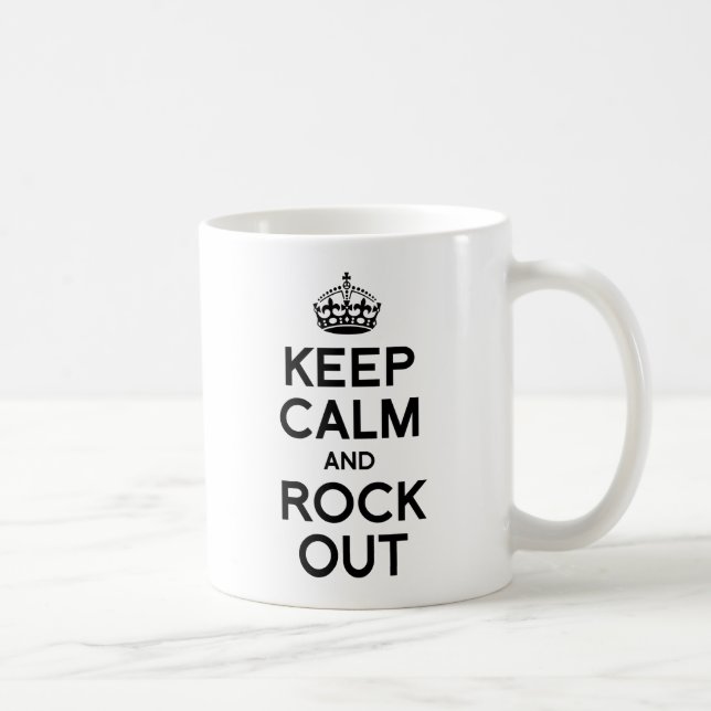 HÅLL DIG LUGN OCH ROCKA UT.png Kaffemugg (Höger)