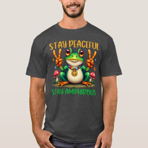 Håll dig lugn och sval, Groovy Funny Frog T Shirt