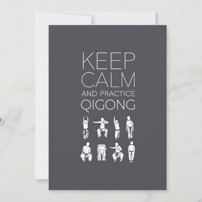 Håll dig lugn och träna Qigong Kort (Framsida)