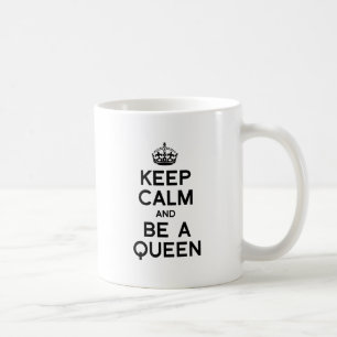 HÅLL DIG LUGN OCH VAR EN DROTTNING.png Kaffemugg