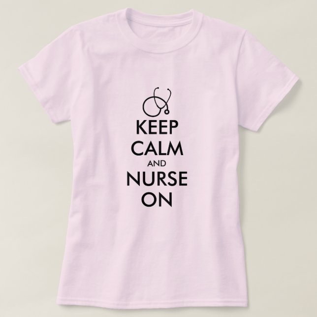Håll dig lugn och vårda vidare t-shirt för sjukhus (Design framsida)