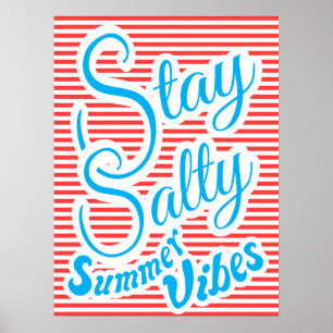 Håll dig lugn, sommarvibes, sommarposter, rött poster