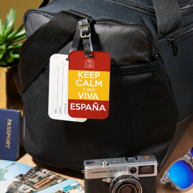 Håll dig lugn y que viva España Bagagebricka (Framsida & Baksida)
