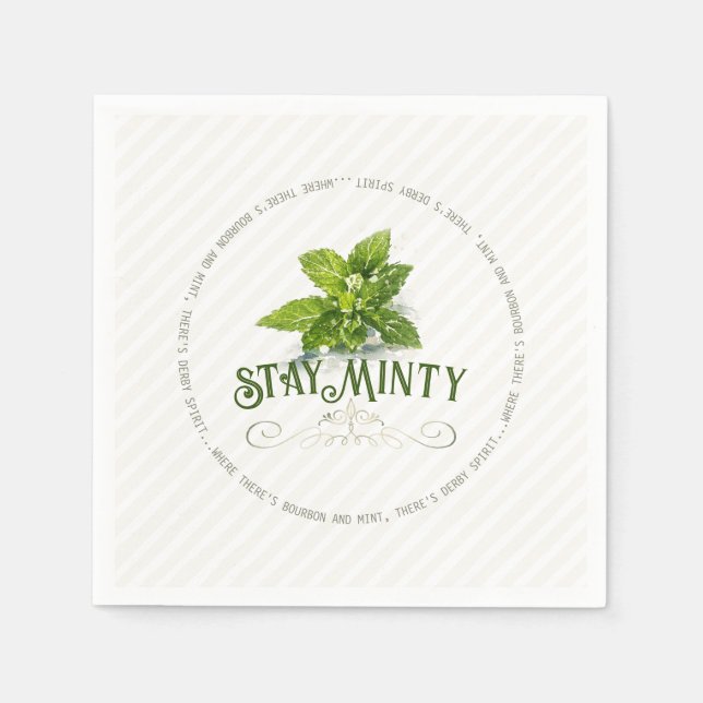 Håll dig Minty Derbyfest Cutt Sagt Vattenfärg Pappersservett (Framsidan)