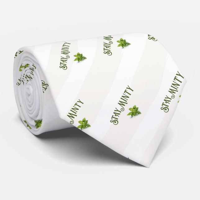 Håll dig Minty Derbyfest Söt Citat Vattenfärg Slips (Rullad)