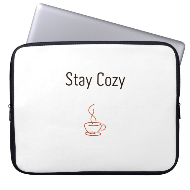 Håll dig mysig datorsleeve | Minimal mysig estetik Laptop Fodral (Framsidan)
