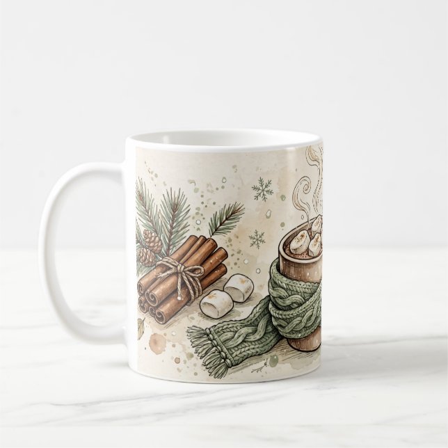 Håll dig mysig kakmugg kaffemugg (Vänster)