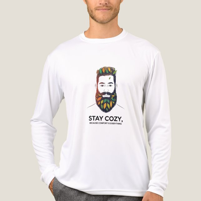 Håll dig mysig – robust själ, lövlig lugn t shirt (Framsida)