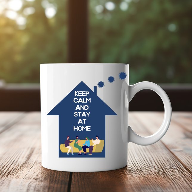 Håll dig Mysigt: Behållans Lugn och stanna på hemk Två-Tonad Mugg (Skapare uppladdad)