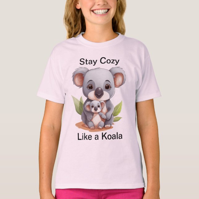 Håll dig Mysigt som en Koala - Cute Mysigt Koala T T Shirt (Framsida)