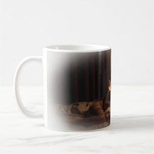 Håll dig nära mysig säng romantisk kaffemugg