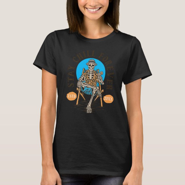 Håll dig nedtryckt över Skeleton med Pastis Drink  T Shirt (Framsida)