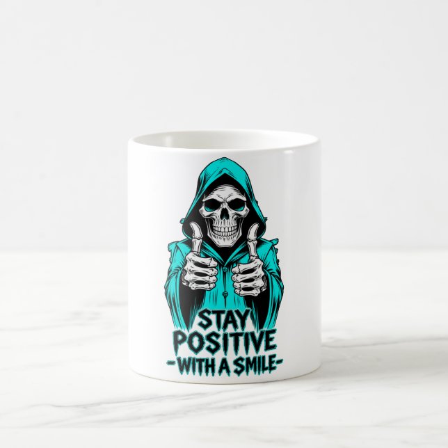 Håll dig Positiv – Inspirerande Motiverande  Kaffemugg (Center)