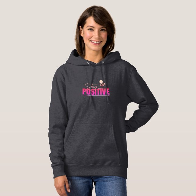 Håll dig positiv Inspirerande  T Shirt (Hel framsida)