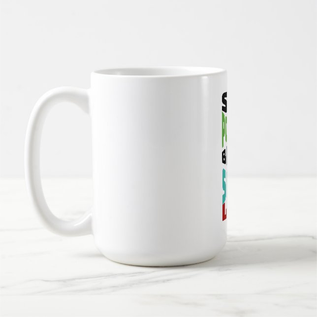 Håll dig positiv kaffemugg (Vänster)