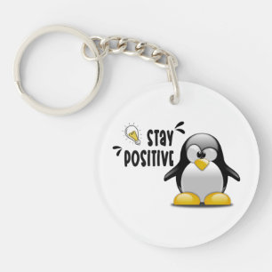 Håll dig positiv med Cute Funny Penguin Tecknad