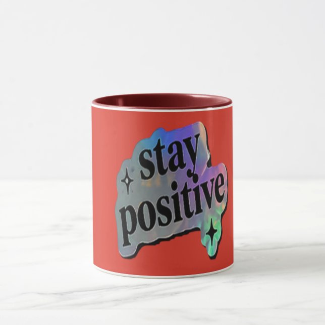 Håll dig positiv | Motiverande Citat Mugg (Center)