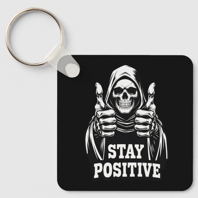 Håll dig positiv nyckelring (Framsida)