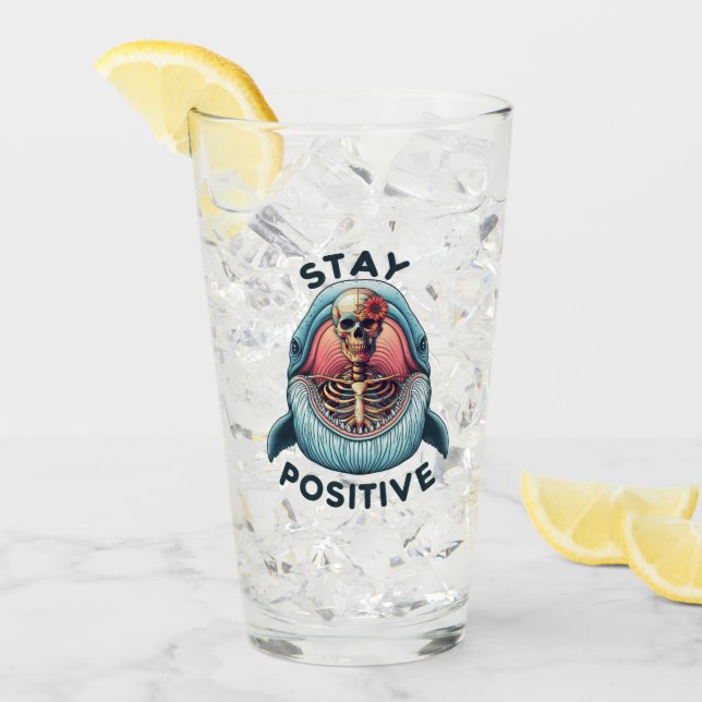 Håll dig positiv - Skeleton och val Glaskopp (Framsida Ice)