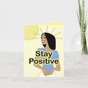 Håll dig positiv (Tecknadens inspirationskort för Kort