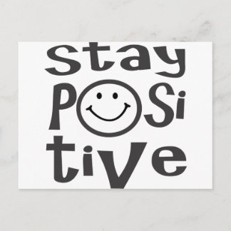 Håll dig positiv vykort